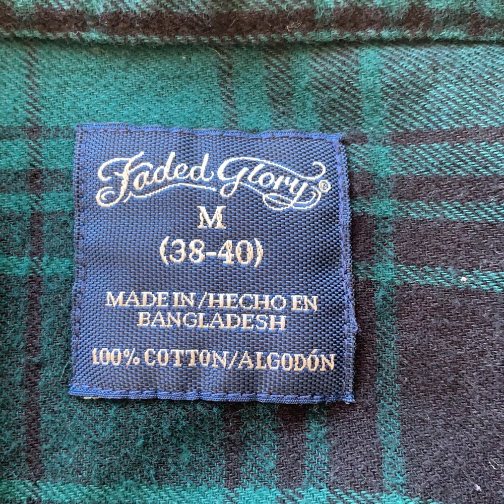 Green button down flannel - Picture 3 of 3